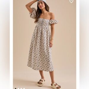 Altar'd State Emerson Floral Midi Dress